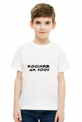 Koszulka chłopięca Kociarz na 100%