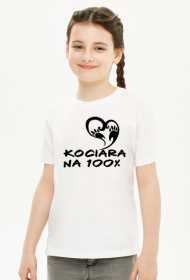 Koszulka dziewczęca Kociara na 100%