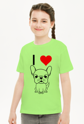 Kocham pieski - koszulka dziewczynka