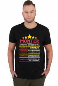 Monter. Koszulka dla Montera. Prezent dla Montera. Praca Monter