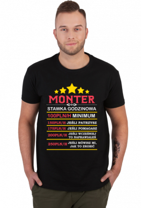 Monter. Koszulka dla Montera. Prezent dla Montera. Praca Monter