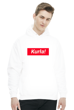 Męska bluza z kapturem KURŁA