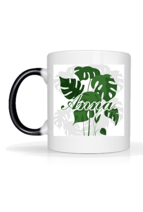 Kubek Anna - Monstera dwustronny kolor