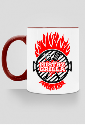 Mistrz Grilla - Kubek biało-kolorowy