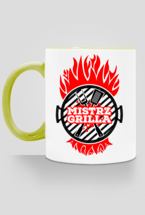 Mistrz Grilla - Kubek biało-kolorowy