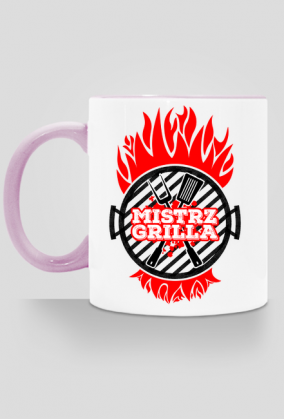 Mistrz Grilla - Kubek biało-kolorowy