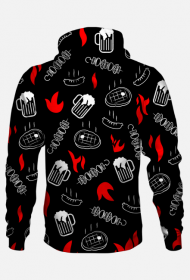 Mistrz Grilla - Bluza z kapturem fullprint