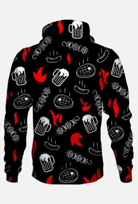 Mistrz Grilla - Bluza z kapturem fullprint