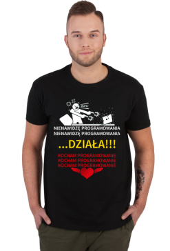 Programista. Prezent dla Programisty. Koszulka dla Programisty. Coder. Java, Python, SQL, PHP, HTML