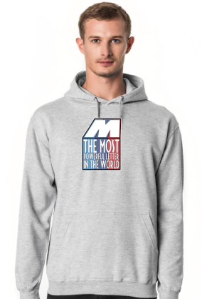 M letter (bluza męska kaptur)