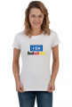 T-shirt damski parodia TVP "Für Deutschland" - Donald Tusk (biały)