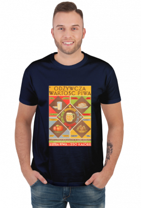 Śmieszna koszulka Piwo - Odżywcza wartość piwa - T-shirt z piwem