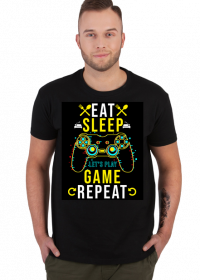 Koszulka męska Eat Sleep Game Reapet