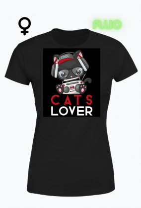 Koszulka damska Cats Lover Gamer