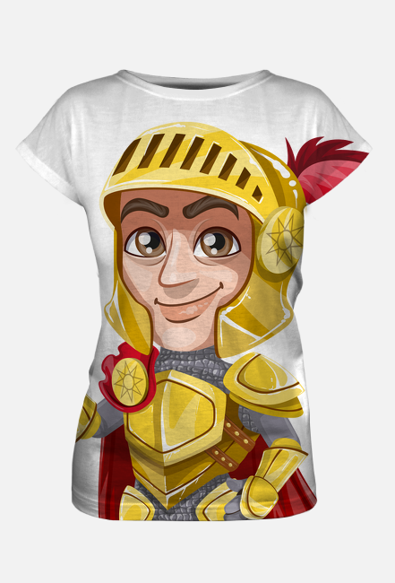 Koszulka damska RPG Rycerz w złotej zbroi