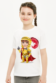 Koszulka kid dziewczynka RPG Rycerz w złotej zbroi