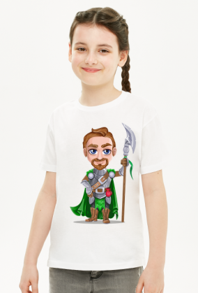 Koszulka kid dziewczynka RPG Halabardzista