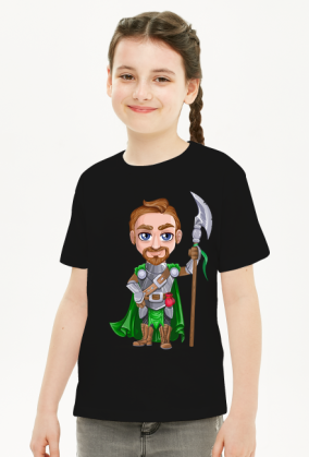 Koszulka kid dziewczynka RPG Halabardzista