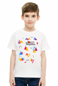 Koszulka dziecięca trójkąty - biała