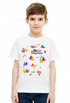 Koszulka dziecięca trójkąty - biała