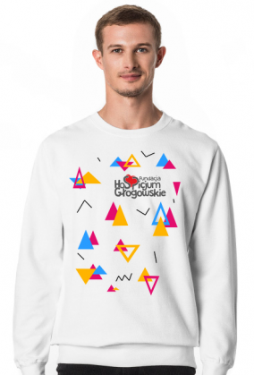 Bluza Męska Trójkąty - Biała