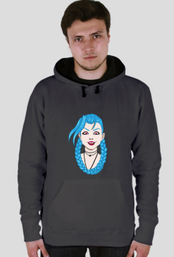 LoL Jinx Classic - Bluza męska z kapturem double color