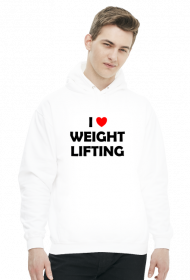 Bluza z kapturem I love weightlifting
