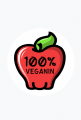 100% Veganin - Magnes okrągły dla weganina