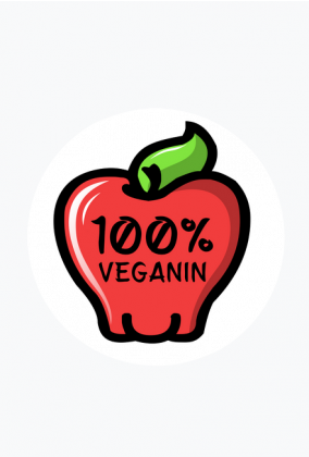 100% Veganin - Magnes okrągły dla weganina