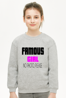 Bluza Grey dla dziewczynki Famous Girl