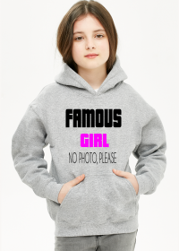 Bluza Grey z kapturem dla dziewczynki Famous Girl