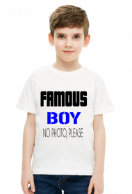 Koszulka White dla chłopca Famous Boy