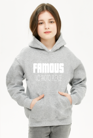 Bluza Unisex Grey z kapturem Famous