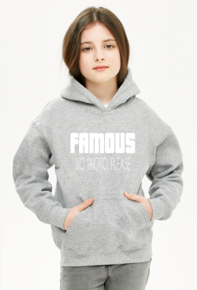 Bluza Unisex Grey z kapturem Famous