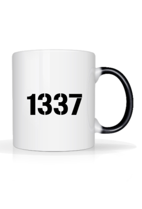 Kubek gracza biało-czarny