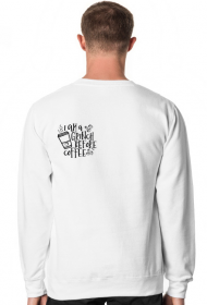 Przed kawą bluza biała