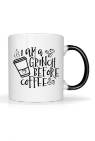 Przed kawą biało-czarny kubek