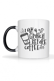 Przed kawą biało-czarny kubek