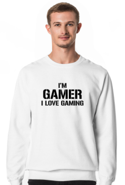 bluza gamer biała