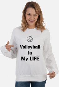 Biała bluza dla niej Siatkówka moim życiem