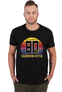 80 Legendarna Edycja - Koszulka męska na osiemdziesiąte urodziny