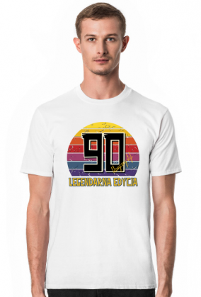 90 Legendarna Edycja - Koszulka męska na dziewięćdziesiąte urodziny