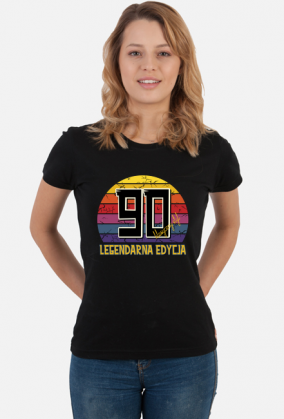 90 Legendarna Edycja - Koszulka damska na dziewięćdziesiąte urodziny