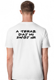 T-shirt z napisem PODRYW zobacz co mam na plecach