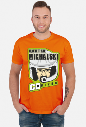 T-Shirt Green New Logo - Bartek Michalski Rally Co-Driver