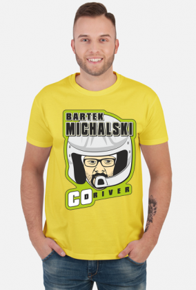 T-Shirt Green New Logo - Bartek Michalski Rally Co-Driver