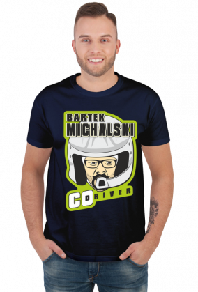 T-Shirt Green New Logo - Bartek Michalski Rally Co-Driver