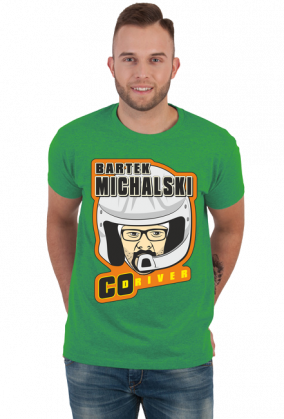 T-Shirt Orange New Logo - Bartek Michalski Rally Co-Driver