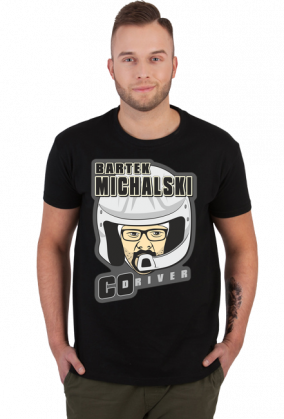 T-Shirt Grey New Logo - Bartek Michalski Rally Co-Driver