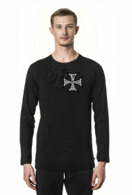 Koszulka długi rękaw, dwustronna, czarna